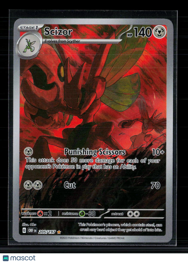 Pokemon 2023 Obsidian Flames Scizor #205/197