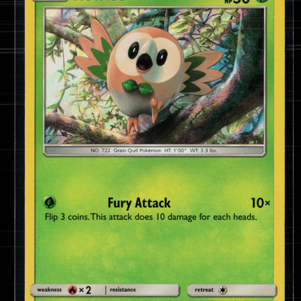 Pokemon 2017 Sun & Moon Rowlet #SM01