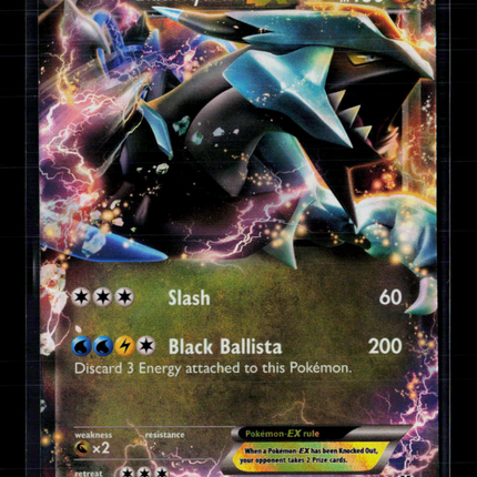Pokemon 2012 Boundaries Crossed Black Kyurem EX FA #95/135