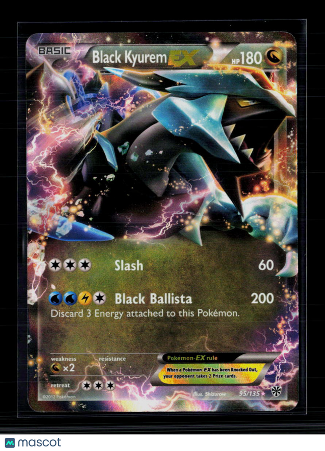 Pokemon 2012 Boundaries Crossed Black Kyurem EX FA #95/135