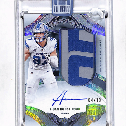 2025 Panini Eminence Football Aidan Hutchinson #JPA-AHN Jumbo Patch 04/10 Auto