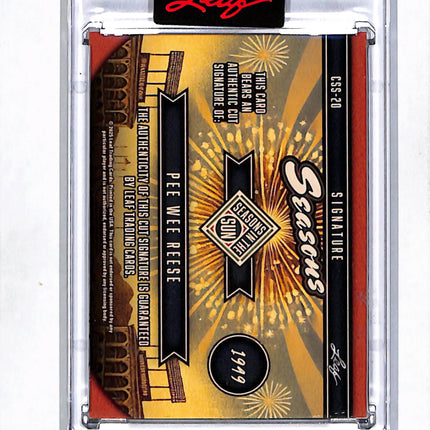2025 Leaf Signature Seasons Pee Wee Reese #CSS-20 Cut Signature Auto /4