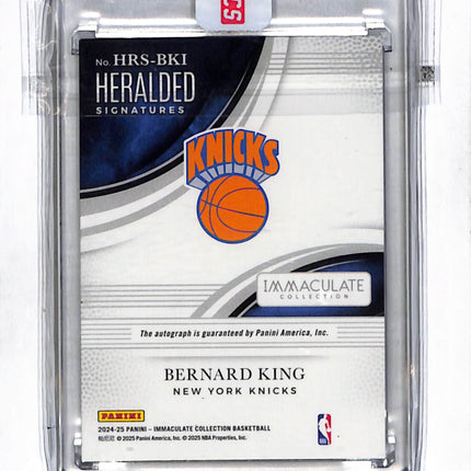 2025 Panini Immaculate Collection Heralded Bernard King #HRS-BKI 07/99 Auto