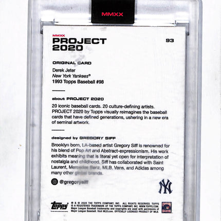 2020 Topps Project 2020 Derek Jeter #93