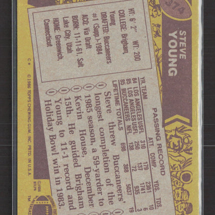 1986 Topps Steve Young #374