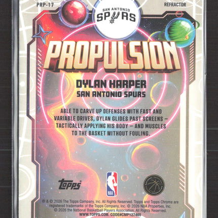 2026 Topps Chrome Propulsion Dylan Harper #PRP-17 Refractor RC