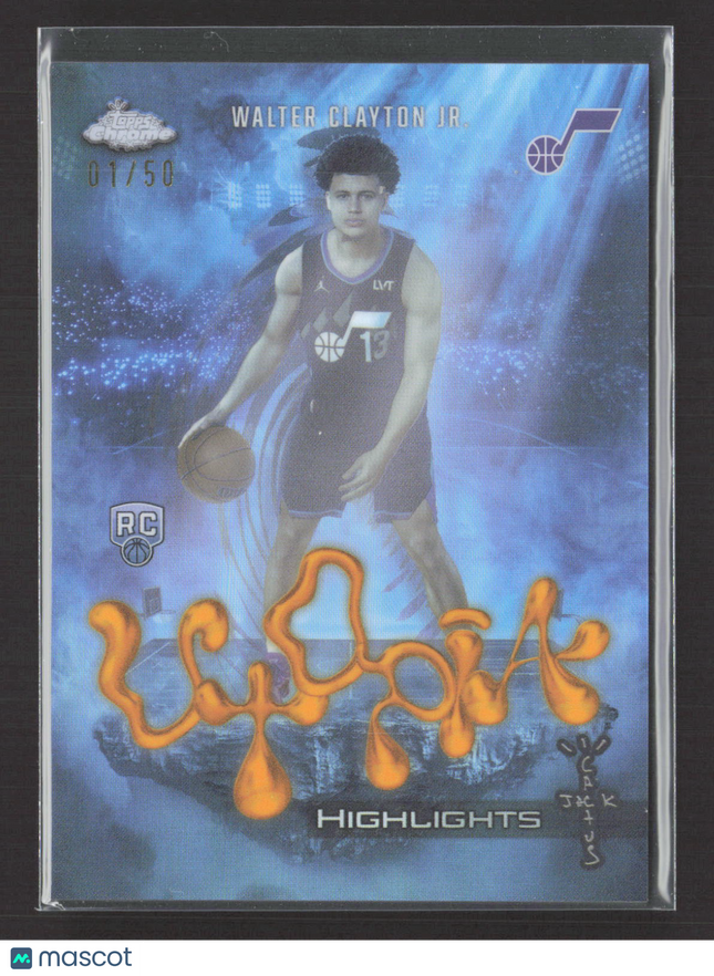 2026 Chrome Utopia Highlights Walter Clayton Jr. #UH-38 Gold Refractor 01/50 RC