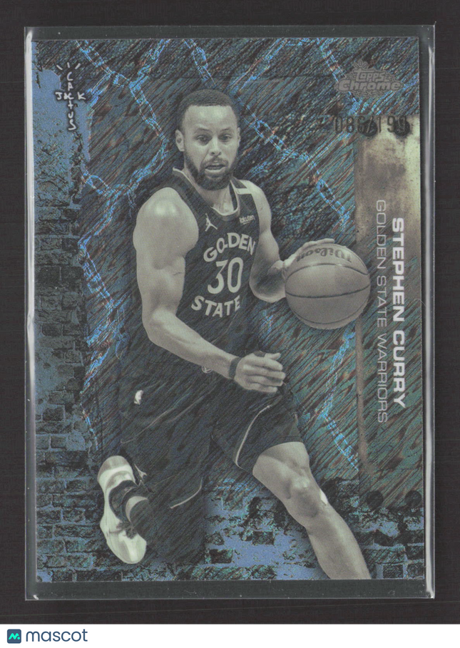2026 Topps Chrome Basketball Cactus Jack Stephen Curry #42 Aqua Shimmer /199