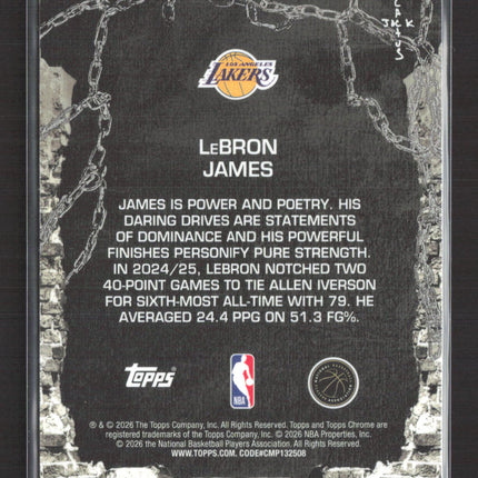 2026 Topps Chrome Basketball Cactus Jack LeBron James #46 Refractor