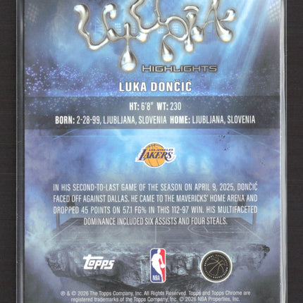 2026 Topps Chrome Utopia Highlights Luka Doncic #UH-20