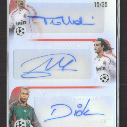 2026 Topps Chrome UEFA Paolo Maldini Dida Alessandro Nesta Triple 15/25 Auto