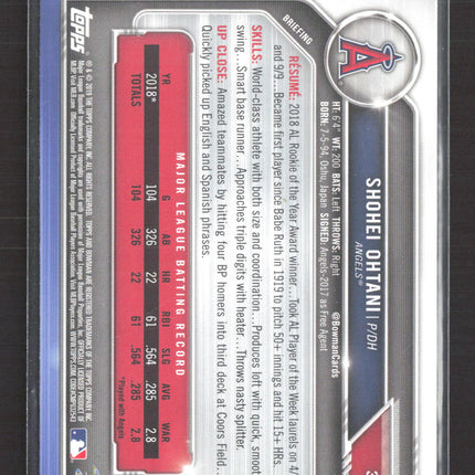 2019 Bowman Shohei Ohtani #34 4/8