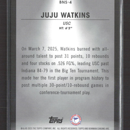 2024 Bowman Chrome University JuJu Watkins #BNS-4 Spotlight