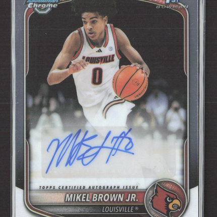2025 Bowman Chrome University Mikel Brown Jr. #CPA-MBJ Auto