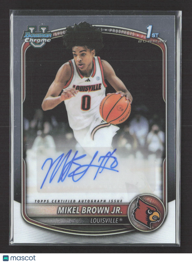 2025 Bowman Chrome University Mikel Brown Jr. #CPA-MBJ Auto
