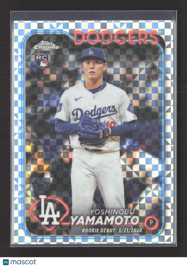 2024 Topps Chrome Update Yoshinobu Yamamoto #USC108 X-Fractor RC