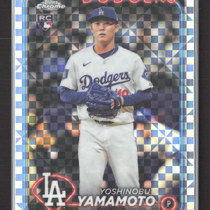 2024 Topps Chrome Update Yoshinobu Yamamoto #USC108 X-Fractor RC