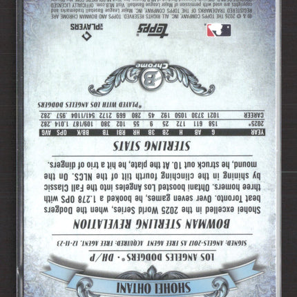 2025 Bowman Chrome Sterling Shohei Ohtani #BST-6
