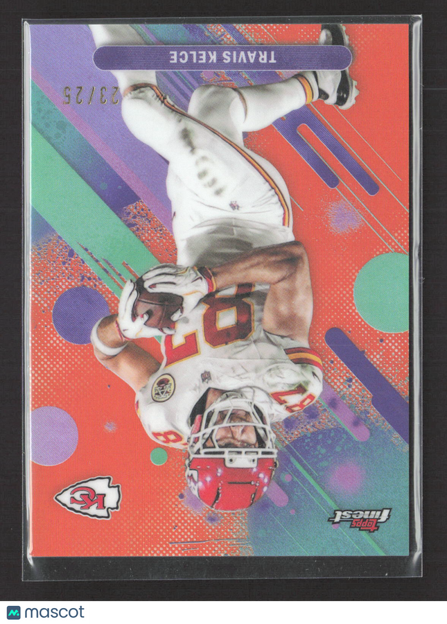 2025 Topps Finest Travis Kelce #94 Orange Refractor 23/25