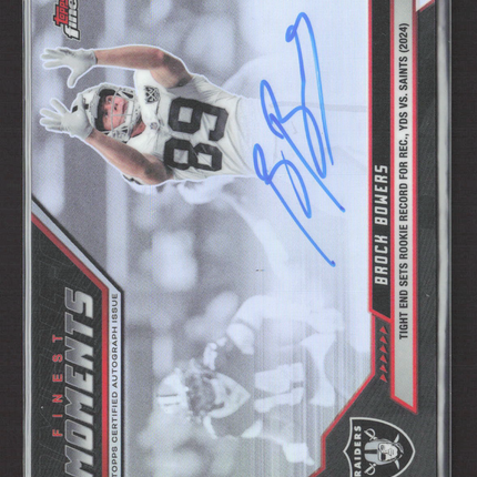 2025 Topps Finest Finest Moments Brock Bowers #FMA-BB Auto