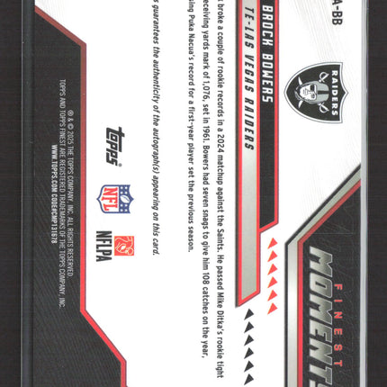 2025 Topps Finest Finest Moments Brock Bowers #FMA-BB Auto
