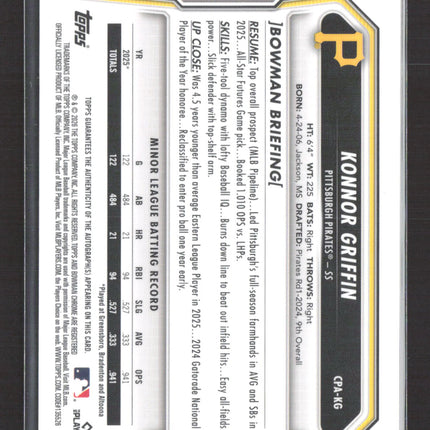 2025 Bowman Chrome Konnor Griffin #CPA-KG Logofractor 02/35 Auto