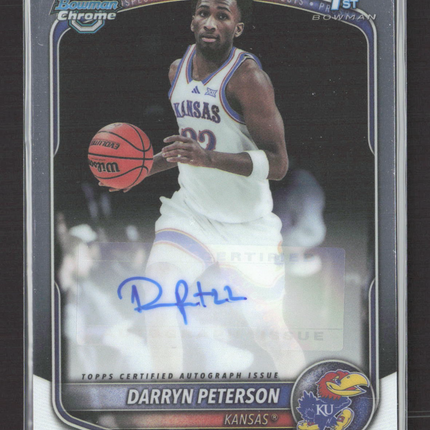 2025 Topps Bowman Chrome University Darryn Peterson #CPA-DP Auto