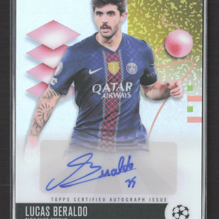 2026 Topps Finest UEFA Club Competitions Lucas Beraldo #BA-LB Auto