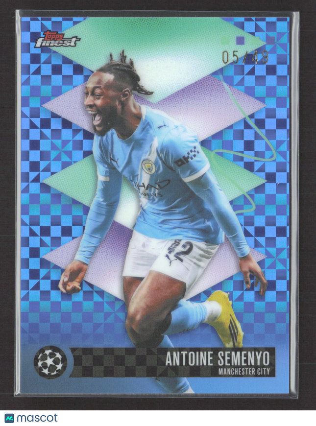 2026 Topps Finest Antoine Semenyo #503 Blue Checkerboard 05/49