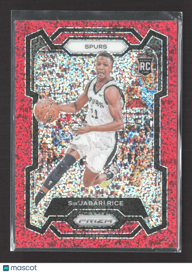 2023 Panini Prizm Sir'Jabari Rice #299 Red Sparkle RC