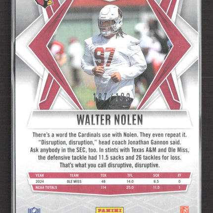 2025 Panini Phoenix Football Walter Nolen #203 Snowflake RC 187/199