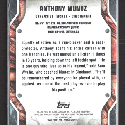 2025 Topps Resurgence Anthony Munoz #18 Refractor /125