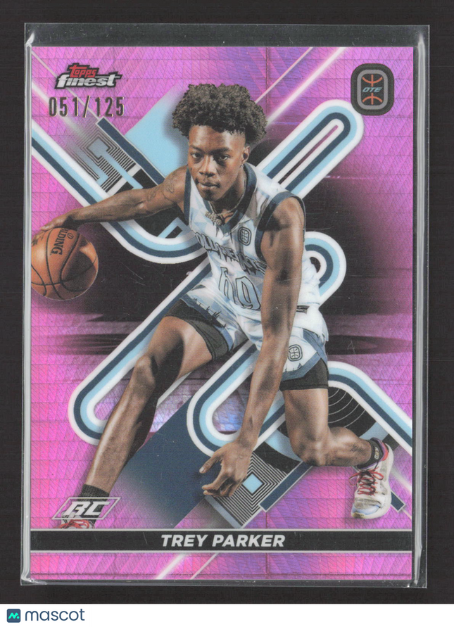 2023 Topps Finest OTE Trey Parker #65 Pink RC 051/125