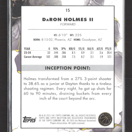 2025 Topps Inception DaRon Holmes II #15 RC 069/150