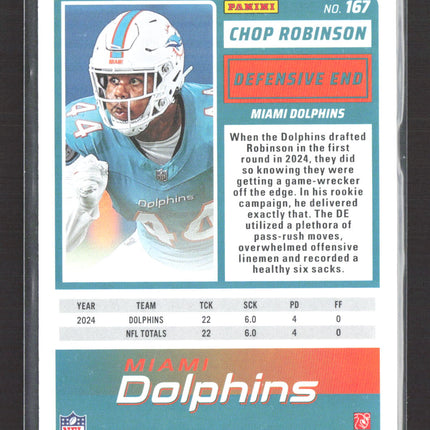 2025 Panini Score Football Chop Robinson #167 Purple 230/399