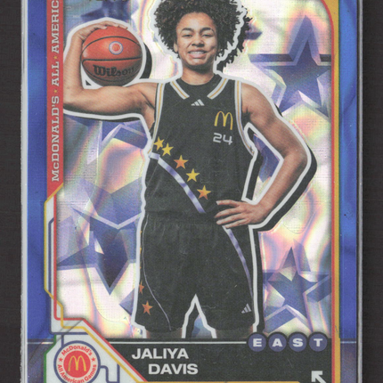 2025 Topps Chrome McDonald's All American Jaliya Davis #21 Blue Refractor 12/75