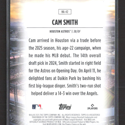 2025 Topps Home Field Advantage Cam Smith #HA-42 RC