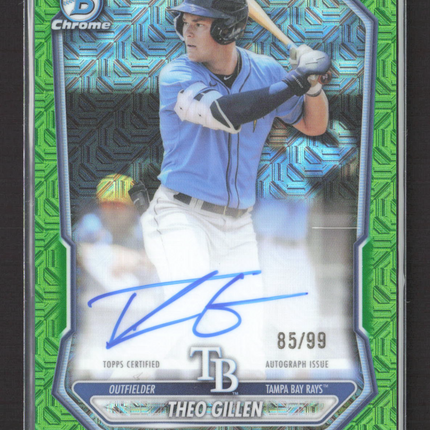 2026 Bowman Chrome Theo Gillen #BMA-TG Green Mojo Refractor /99 Auto