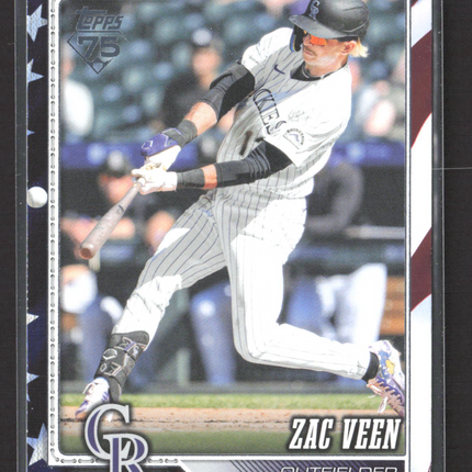 2026 Topps Series Two Zac Veen #514 Independence Day /76