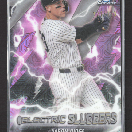 2026 Bowman Chrome Electric Sluggers Aaron Judge #ES-15 Purple Refractor 121/199
