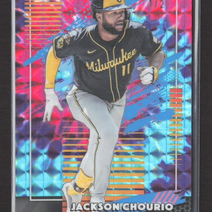 2026 Topps Finest Jackson Chourio #175 Uncommon 1/2 Tie Dye Geometric