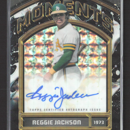 2026 Topps Finest Finest Moments Reggie Jackson #FMA-RJ Black Geometric /10 Auto