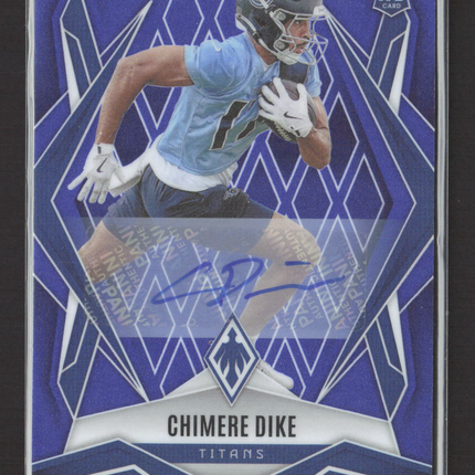 2025 Panini Phoenix Chimere Dike #240 Purple 44/49 RC Auto