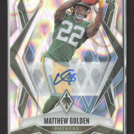 2025 Panini Phoenix Matthew Golden #174 Silver Prizm RC Auto