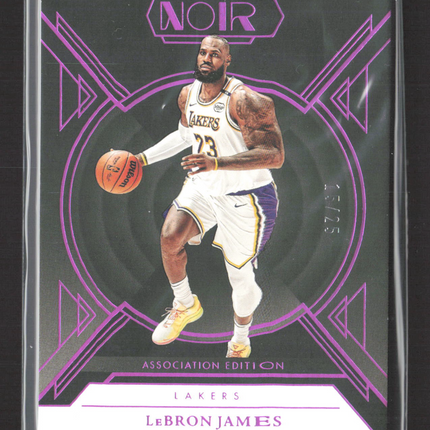 2025 Panini Noir Association Edition LeBron James #2 Pink 15/25
