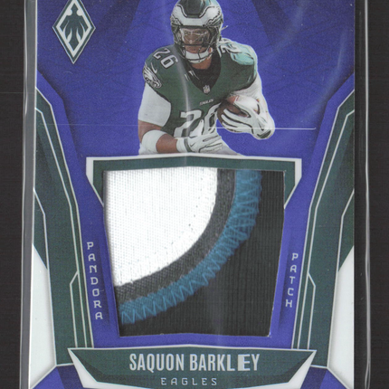 2025 Panini Phoenix Football Saquon Barkley #PAP-SBY Pandora Patch 038/199