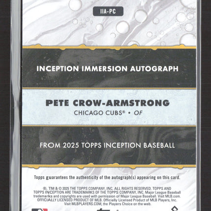 2025 Topps Inception Immersion Pete Crow-Armstrong #IIA-PC 014/100 Auto