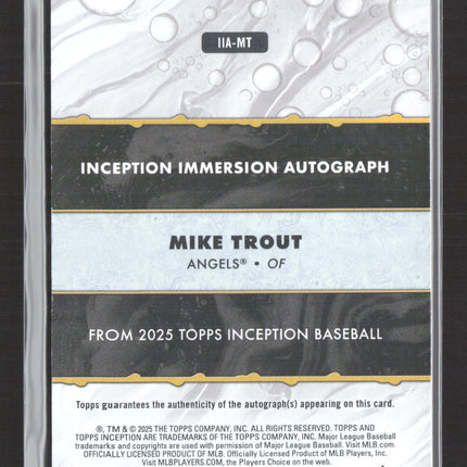 2025 Topps Inception Immersion Autograph Mike Trout #IIA-MT 01/27 Auto