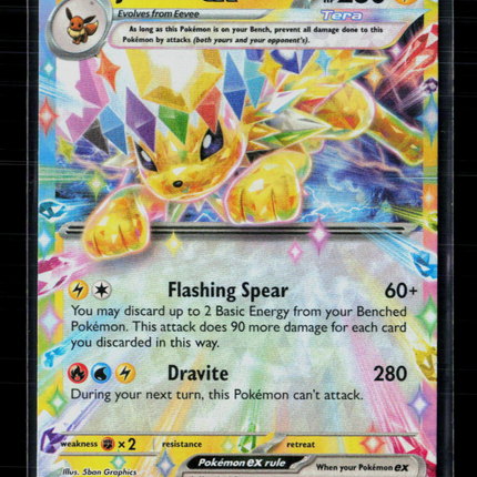 Pokemon 2025 Scarlet & Violet Prismatic Evolutions Jolteon EX RR #30/131