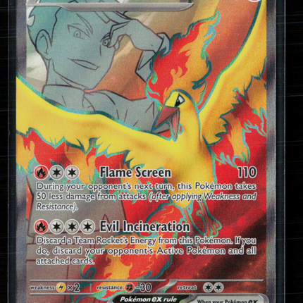 Pokemon 2025 Destined Rivals Team Rocket's Moltres EX FA #208/182